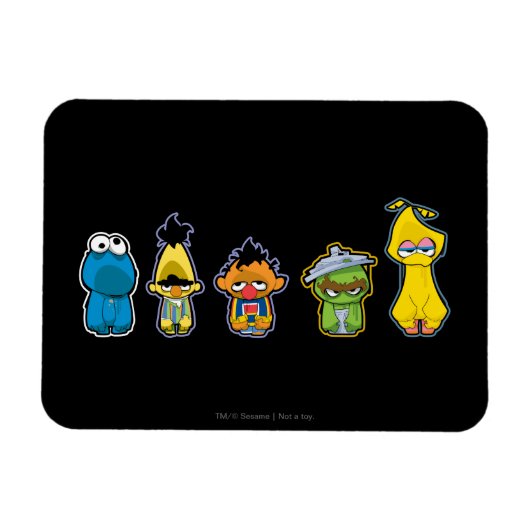 Zombie Sesame Street Characters Magneet (Horizontaal)