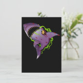 Zombie Shark - Cool Scary Illustration Kaart (Staand voorkant)