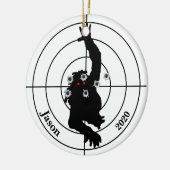 Zombie Shooting Target Pistool Shooter Kerstmis Keramisch Ornament (Links)