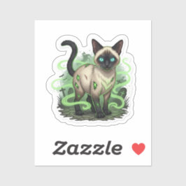Zombie Siamese – griezelige Siamese kat Halloween Sticker