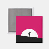 Zombie Silhouette met Full Moon Magneet (Voorkant / Achterkant)