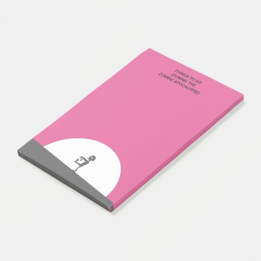 Zombie Silhouette met Full Moon Persoonlijk Post-it® Notes (Schuin)