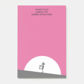 Zombie Silhouette met Full Moon Persoonlijk Post-it® Notes (Voorkant)