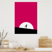 Zombie Silhouette met Full Moon Poster (Keuken)