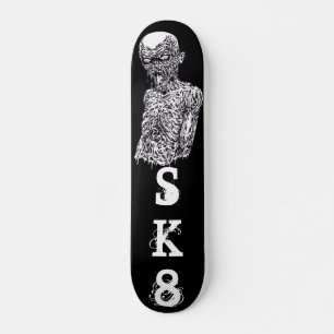 Zombie SK8 Zwarte en witte kunst Skateboard