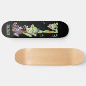 Zombie Skateboard op zwart (Horizontaal)