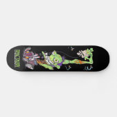 Zombie Skateboard op zwart (Horizontaal)