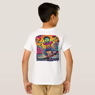 Zombie Skateboarder Halloween Kinder T-shirt – Coo