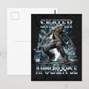 ZOMBIE SKATER APOCALYPSE BRIEFKAART