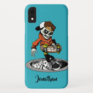 Zombie Skater op maat gemaakte naam- en kleurhoesj iPhone XR Hoesje