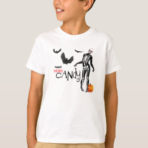 Zombie Skeleton en Bats Halloween T-shirt