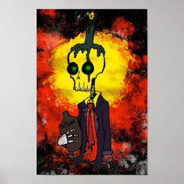 Zombie Skeleton Poster