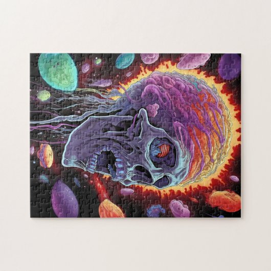 Zombie Skull Creature Sci-fi Horror Art Legpuzzel (Horizontaal)