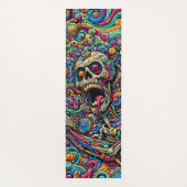 Zombie Skull Pattern Yogamat (Achterkant)