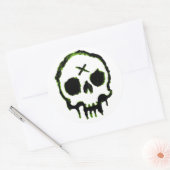 Zombie Skull Ronde Sticker (Envelop)