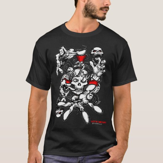 Zombie Skulls & Hands Shirt (Voorkant)