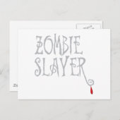Zombie Slayer Briefkaart (Voorkant / Achterkant)