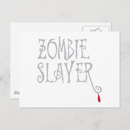 Zombie Slayer Briefkaart (Voorkant / Achterkant)