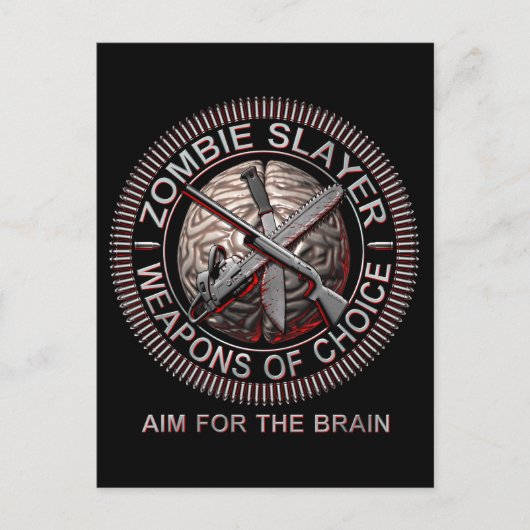Zombie Slayer Briefkaarten (Voorkant)