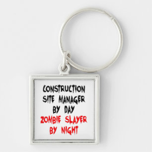 Zombie Slayer Construction Site Manager Sleutelhanger