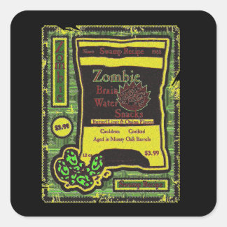 Zombie Snacks Vierkante Sticker