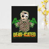 Zombie Soccer Player Scary Soccer Halloween Kaart (Gele Bloem)