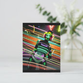 Zombie Space Disco Briefkaart (Staand voorkant)