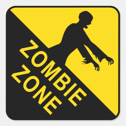 Zombie Square Stickers (Voorkant)