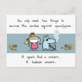 Zombie squirrel apocalypse briefkaart (Voorkant)