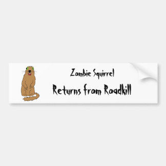 Zombie Squirrel Bumpersticker