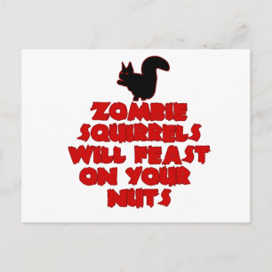 Zombie Squirrelpng Briefkaart