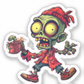 Zombie Sticker – Cool Horror Halloween 2025 (Recto)