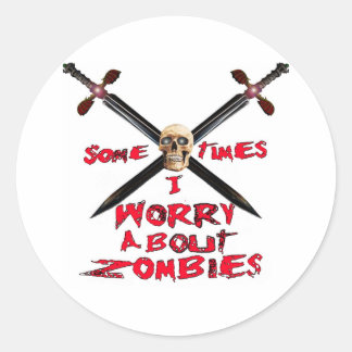 Zombie-Stickers Ronde Sticker