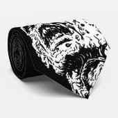 Zombie-stropdas op zwart stropdas (Opgerold)