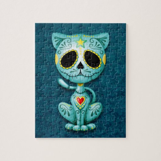 Zombie Sugar Kitten, blauw Legpuzzel (Verticaal)