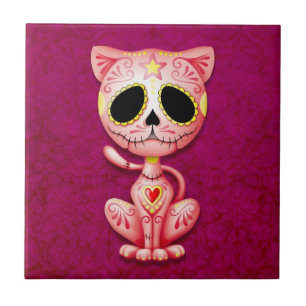 Zombie Sugar Kitten, roze Tegeltje