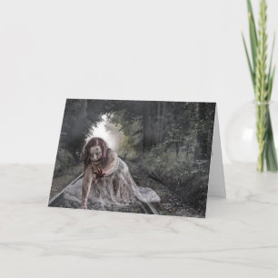 Zombie sur les traces Carte d'Halloween