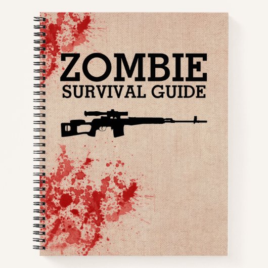 Zombie Survival Guide Grappig Notitieboek (Voorkant)