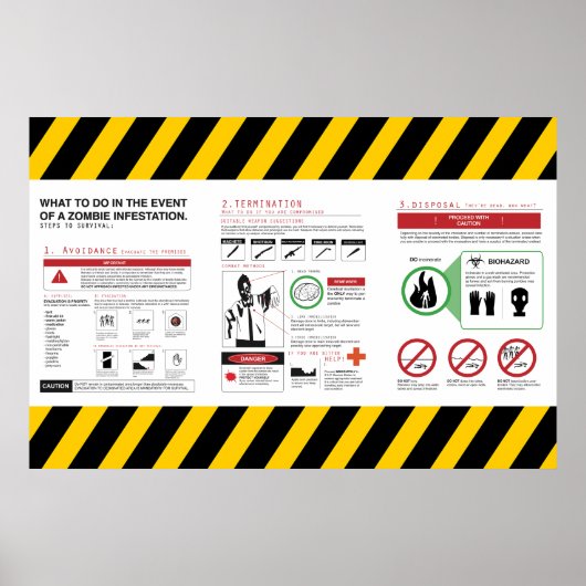 Zombie Survival Guide - Poster Deluxe (Devant)