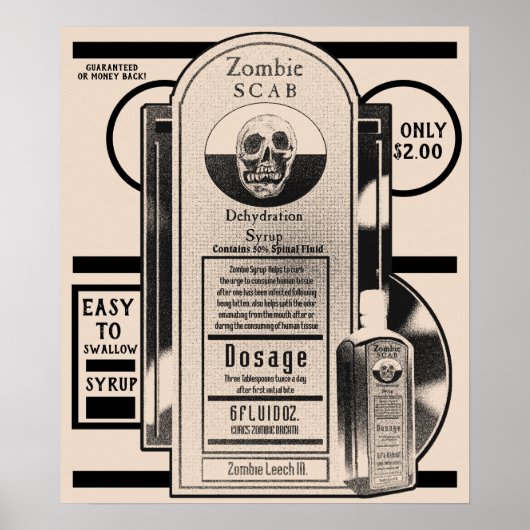 Zombie Syrup Poster (Voorkant)