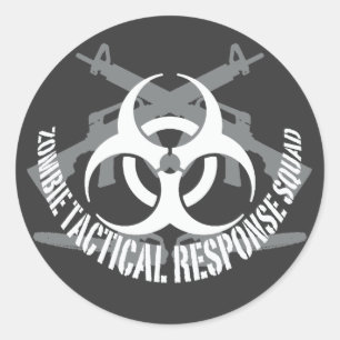 zombie tactisch responscentrum 1 ronde sticker