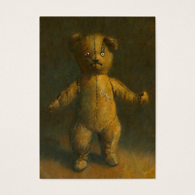 Zombie Teddy Bear ACEO Visitekaartje (Voorkant)