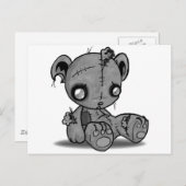 Zombie Teddy Bear Briefkaart (Voorkant / Achterkant)