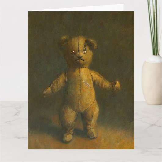 Zombie Teddy Bear Large Greetings Kaart (Voorkant)