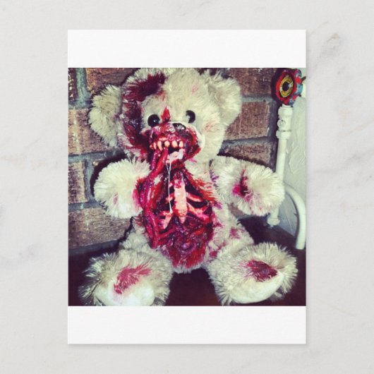 zombie teddy beer briefkaart (Voorkant)