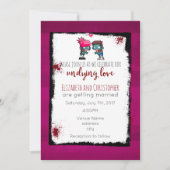 Zombie Theme Wedding - Zombie Paar Illustratie Kaart (Voorkant)