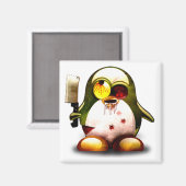 Zombie Tux (Linux Tux) Magneet (Voorkant / Achterkant)