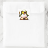 Zombie Tux (Linux Tux) Vierkante Sticker (Tas)