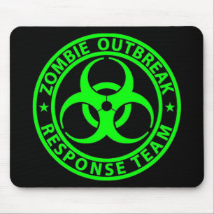 Zombie-uitbraakreactieteam Neon Groen Muismat