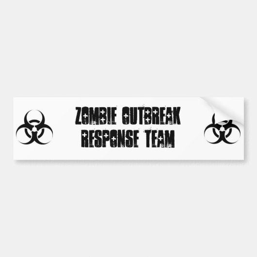 Zombie-uitbraakresponsteam Bumpersticker (Voorkant)